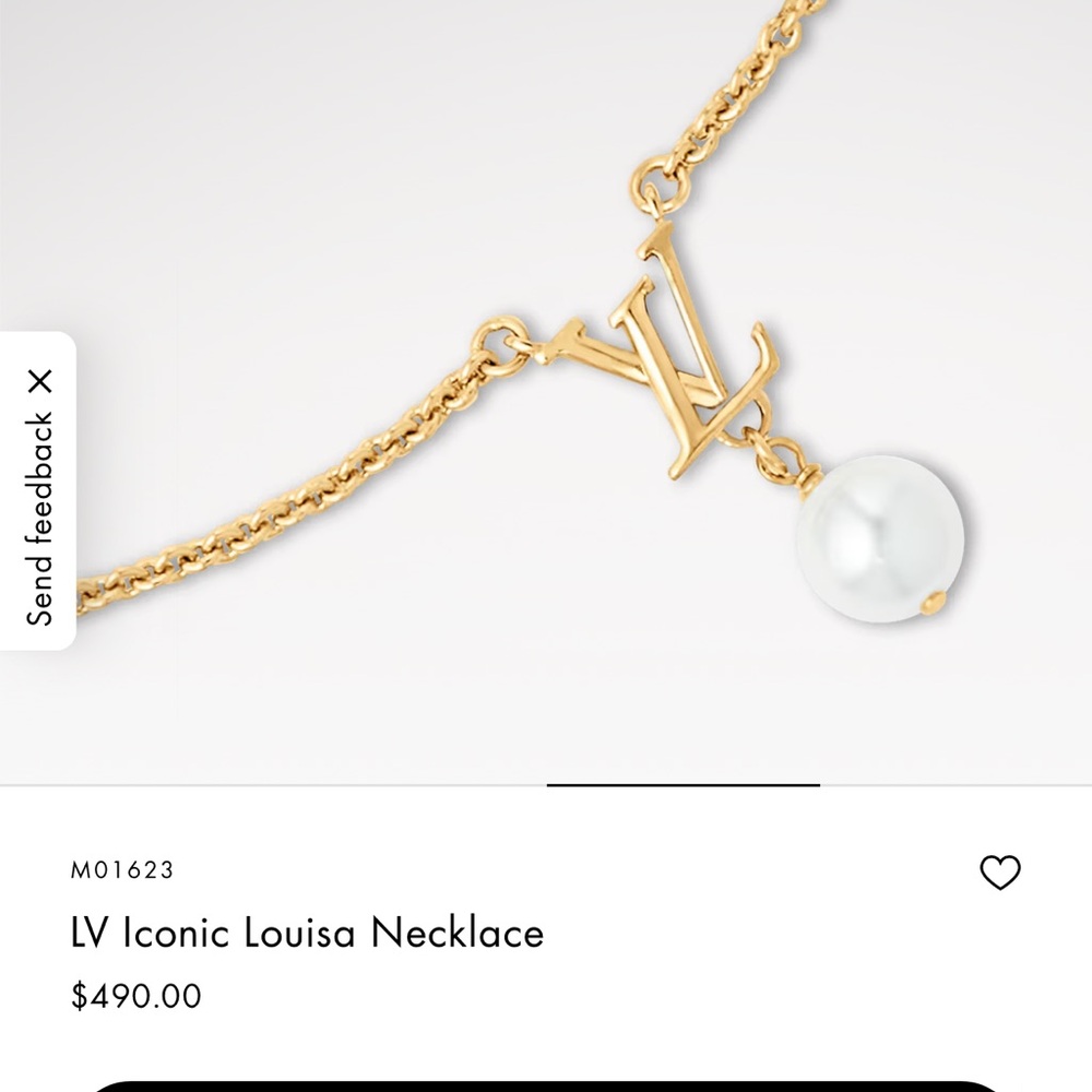 Louis Vuitton Louisa Necklace - Gold and White